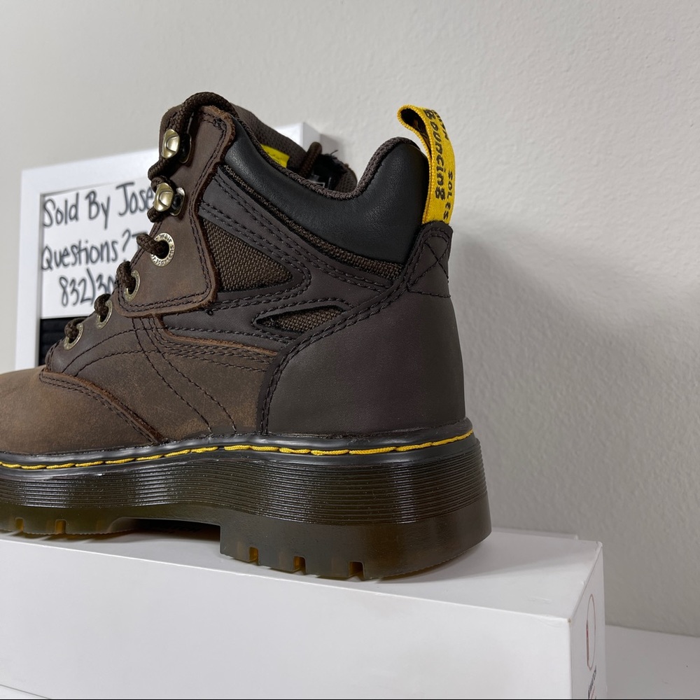 DR DOC MARTENS PLENUM WATERPROOF STEEL TOE WORK BOOTS WOMENS SIZE 5 LEATHER HIKE - Picture 6 of 10